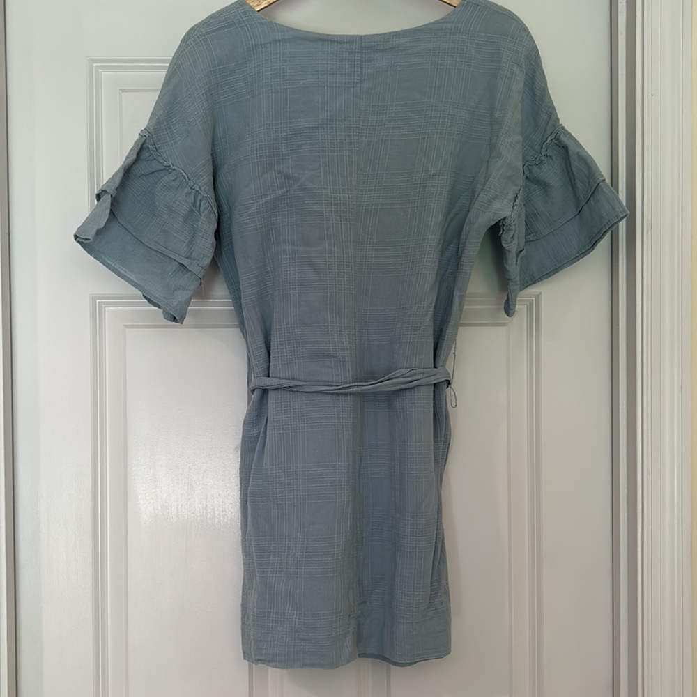 Universal Thread Blue Ruffle-Sleeve Dress - Picture 4 of 5